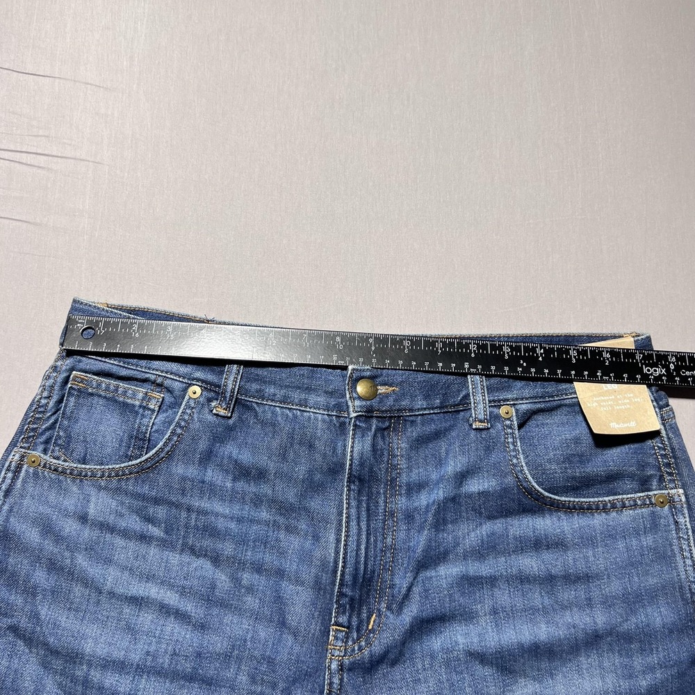 Madewell Superwide-Leg Jeans Softdrape Edition Womens 32 Blue High Waist - Picture 10 of 15